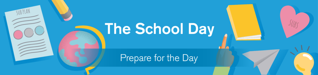 image reads School day - prepare for the day