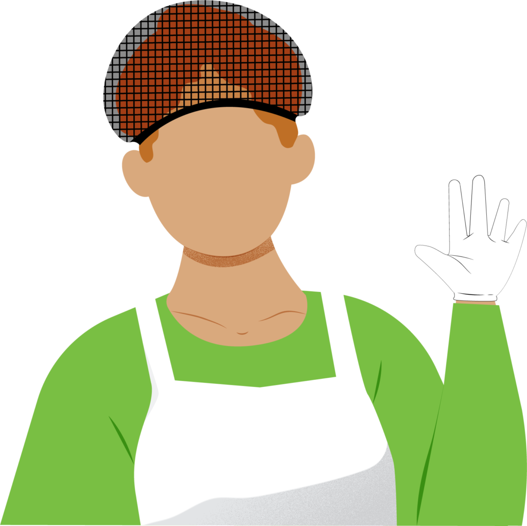 image of a cafeteria worker